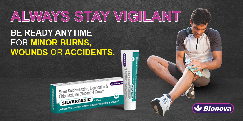 Silver sulphadiazine 1%, Chlorhexidine Gluconate 0.2% and Lignocaine 2% Cream